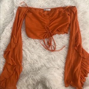 Orange off the shoulder top